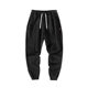 Black overalls sweatpants for men, spring fashion, versatile casual trousers, loose leggings and ankle trousers, spring and autumn trousers