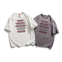 Short Sleeve T-shirt Summer Men Cotton Round Neck Half Sleeve Top Tide Brand Print 2021 Summer Loose Leisure Half sleeve