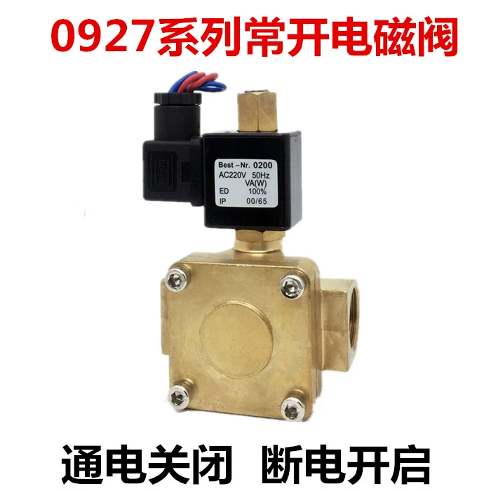 van 4 2 khí nén Van điện từ mở thường 0927200T Van nước 4 điểm 6 điểm Van khí 1 inch áp suất cao 1.6MPA có thể lắp tùy ý 24v van đóng mở khí nén van solenoid airtac