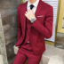 Suit phù hợp với nam giới ba mảnh kinh doanh phù hợp với chuyên nghiệp phương Tây trang trí cơ thể phù rể chú rể váy cưới nam mùa thu áo dạ nam Suit phù hợp