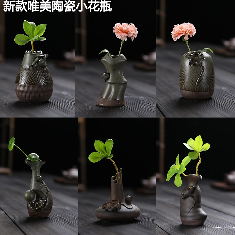 FRESH PERSONALITY CERAMIC PLANT HOME ADORNMENT WATER PEELS SMALL VASE CONTAINER PENDULUM PIECES LIVING ROOM TABLE FLOWER ARRANGEMENT DRYING FLOWERS