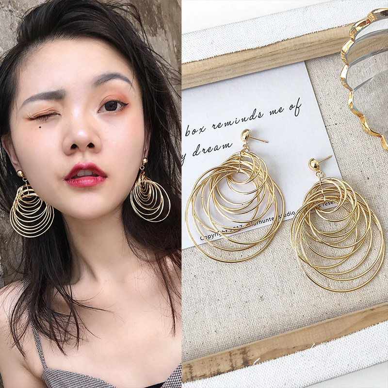 Buy Summer long temperament Super Fairy Advanced Sense earrings 2019