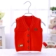 Áo len cho bé mùa xuân và mùa thu len nam bé mặc 0-1-2-3 tuổi bé gái bằng vải cotton đan vest trẻ em