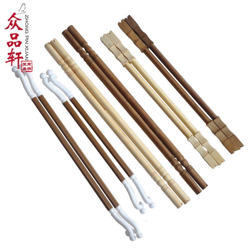 Hot sale round square red bamboo hibiscus embroidered eye shellfish bird stand bar stand stick plastic wire drawing stand bridge