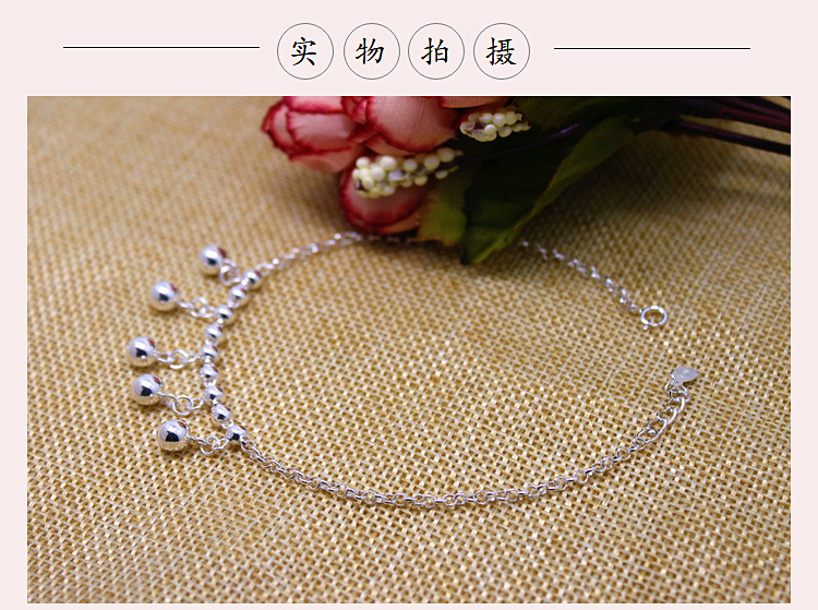 Vòng chân bạc S990 sterling bạc nữ mô hình chân bạc chuông gió thời trang vòng chân chuông nhỏ gửi quà tặng bạn gái vòng chân nhảy múa