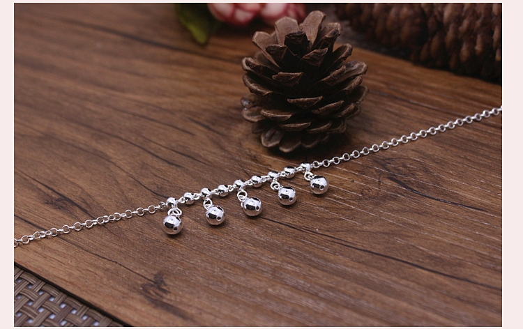 Vòng chân bạc S990 sterling bạc nữ mô hình chân bạc chuông gió thời trang vòng chân chuông nhỏ gửi quà tặng bạn gái vòng đeo chân cho nữ