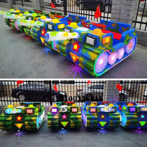 Toy luminous childrens electric tank Music timing square bumper car parent-child amusement car battery toy car