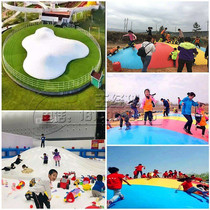 Scenic spot Net red unpowered amusement equipment inflatable bouncing cloud farm trampoline shouting fountain Pit roller coaster