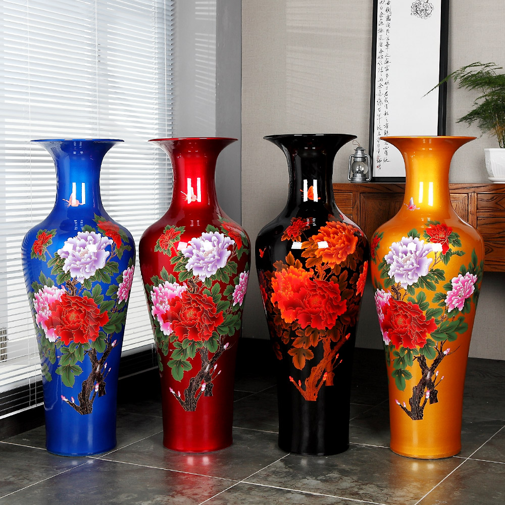 Jingdezhen ceramics of large vases, crystal glaze Chinese I sitting room place hotel housewarming gift