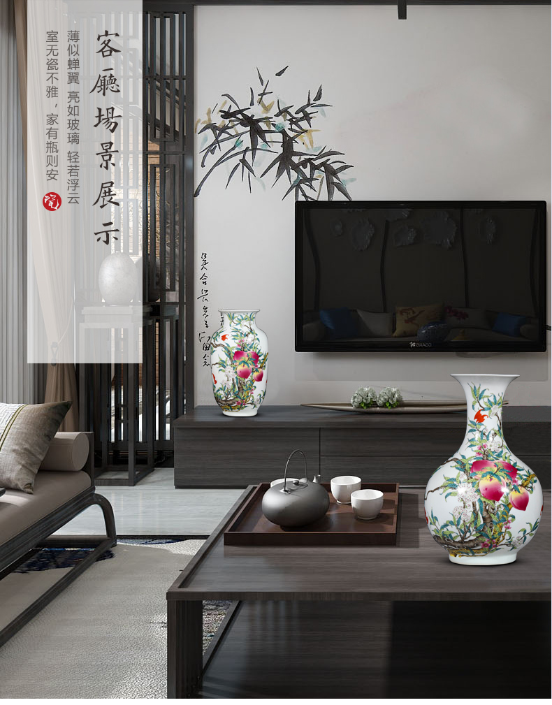 Porcelain of jingdezhen ceramic vases, flower arranging large sitting room handicraft decoration of Chinese style decorates porch home furnishing articles