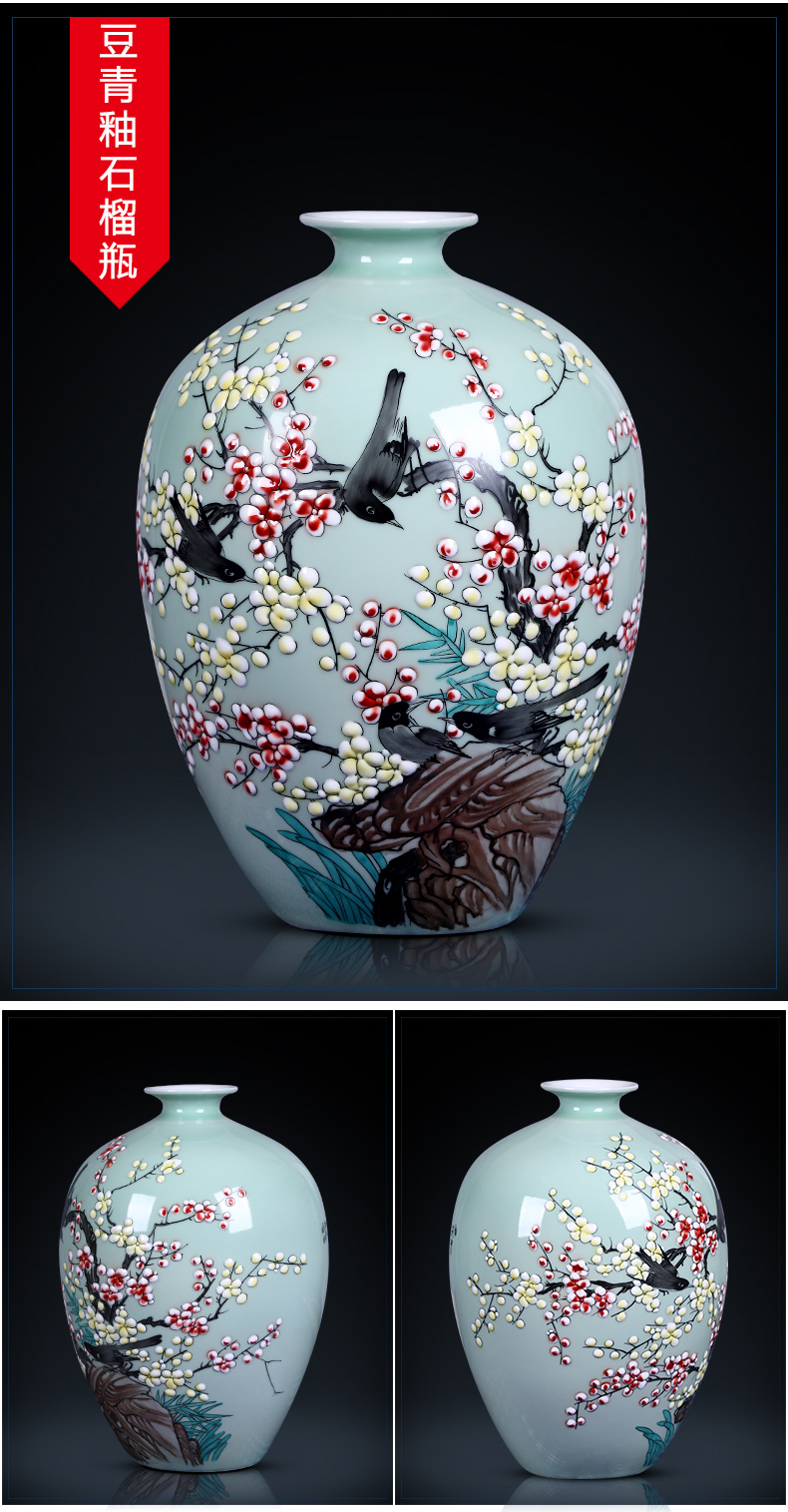 Jingdezhen porcelain hand - made ceramic vase beaming creative household decorates sitting room place pastel porcelain