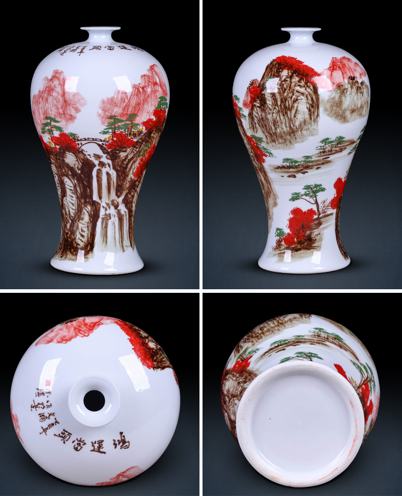 Jingdezhen porcelain much luck creative archaize ceramic furnishing articles sitting room rich ancient frame of Chinese style household decorative vase