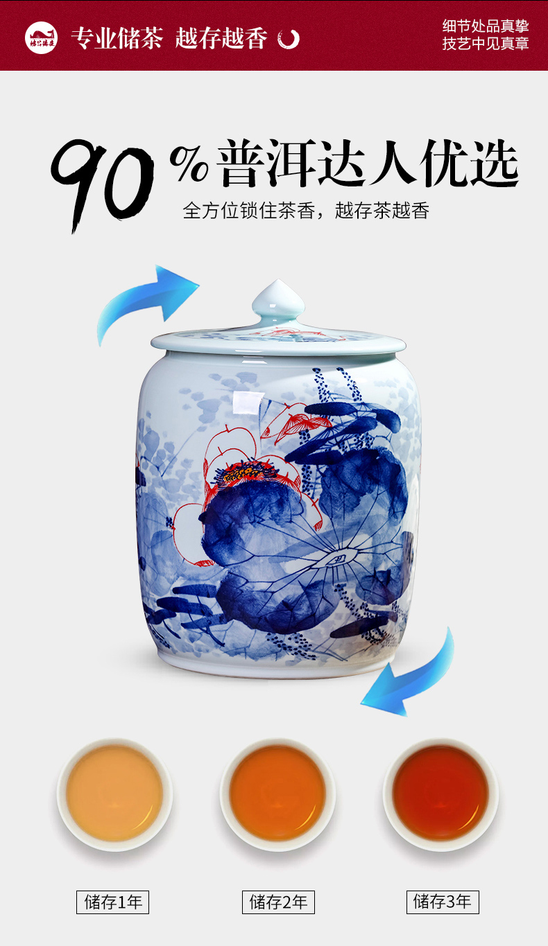 Jingdezhen ceramics hand - made porcelain tea pot home moistureproof mildew seal pot large with cover tea pot