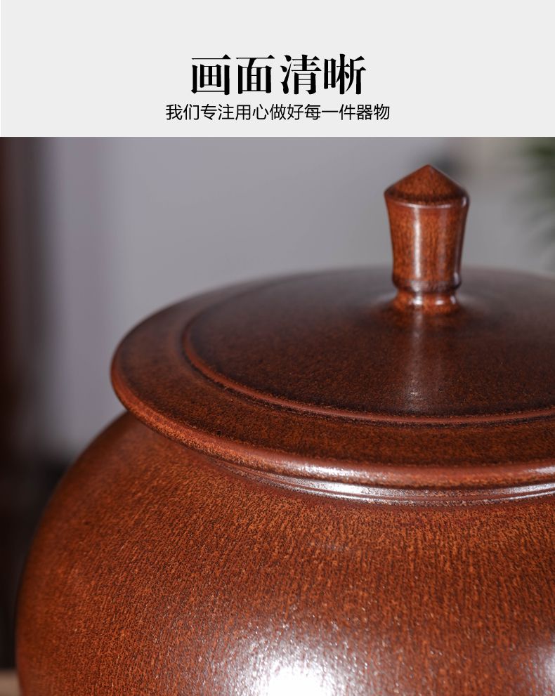 Jingdezhen ceramics large tea pot put POTS household sealed jar with cover moistureproof mildew insect - resistant barrel
