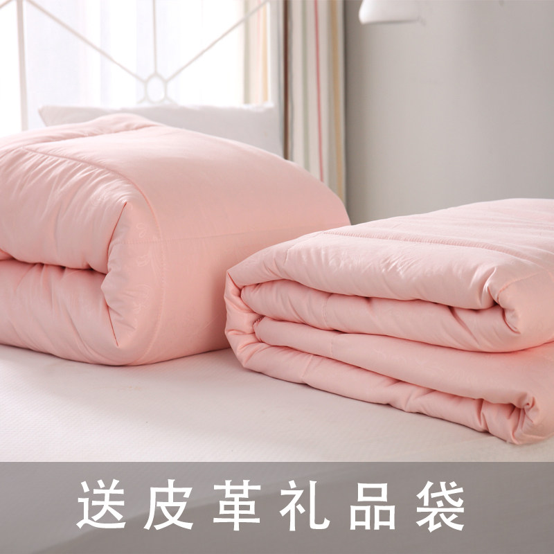 Wedding quilt hi quilt winter quilt thickened warm mother quilt core two-in-one button down velvet silk cotton double 10 catties