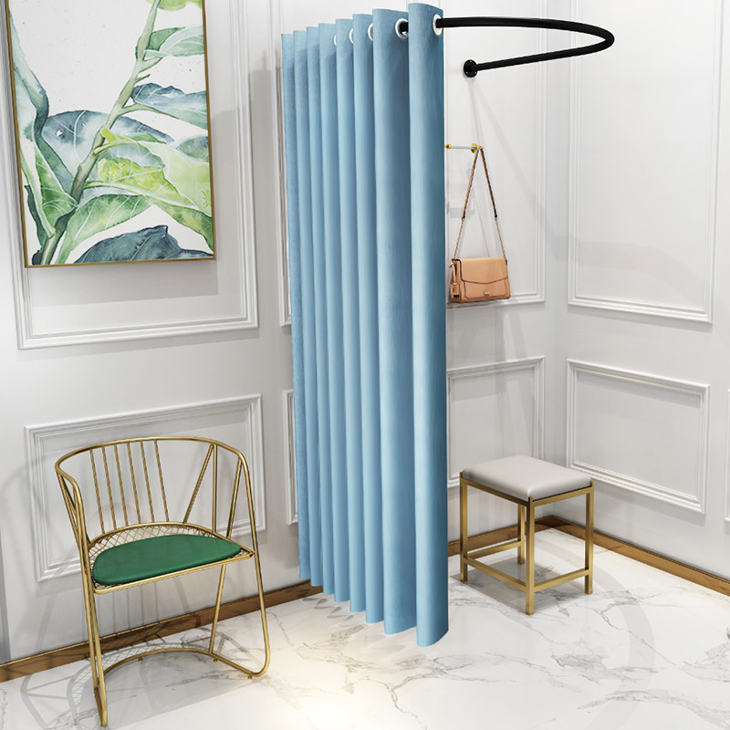 U-type simple test room curtain temporary activity to carry the dressing room track clothing store metal test rod rack