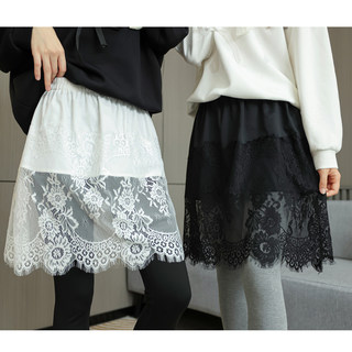 Elegant lace fake hem for women versatile butt curtain a-shaped