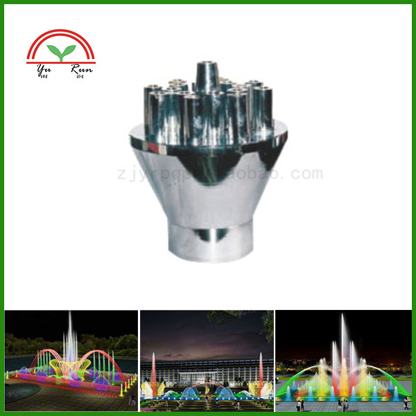Direct selling DN25 stainless steel straight upper center to landscape patio fake mountain fountain nozzle