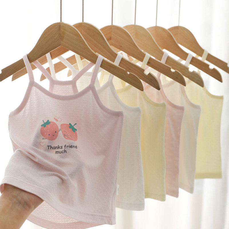 Girls camisole modal base children sleeveless tops baby girl summer wear girls small suspenders