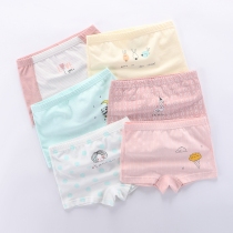 Mens and womens childrens underwear Childrens shorts Pure cotton childrens primary school boys and girls flat four-corner underpants two