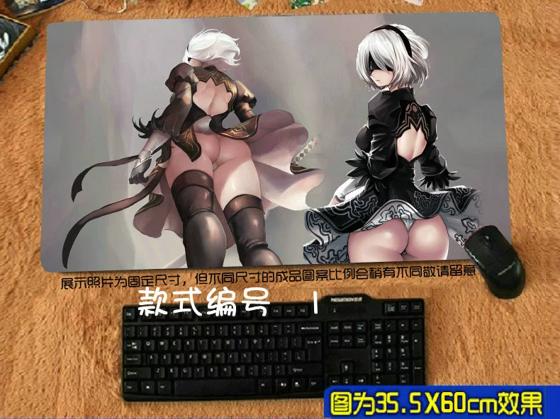 Neil Mechanical Era 2B Sisters Bàn phím chuột lớn Thảm trò chơi cạnh tranh xung quanh nam và nữ PS4 - Game Nhân vật liên quan