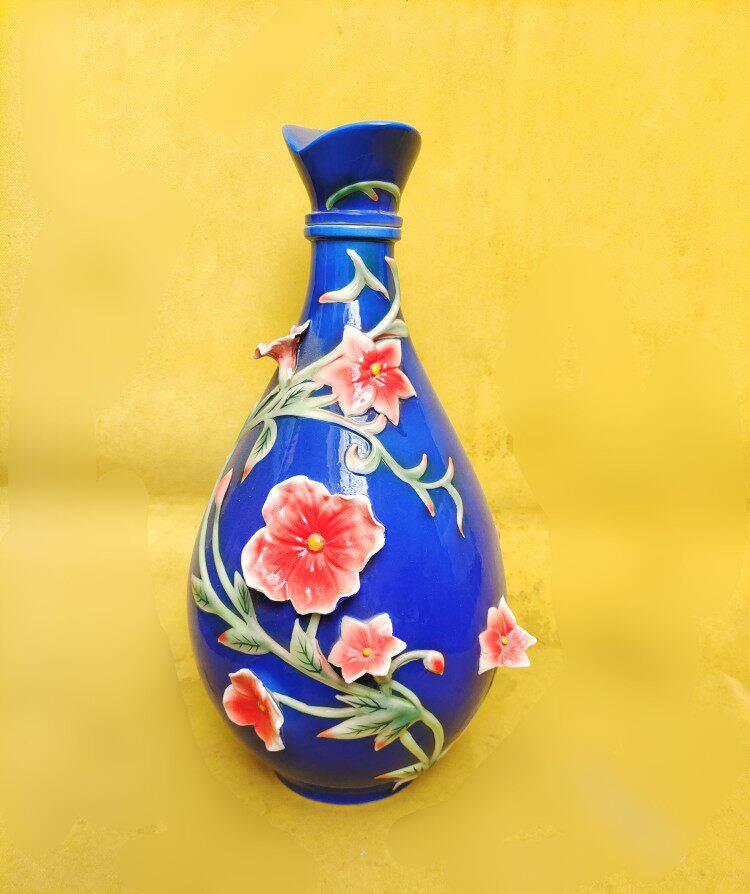 Old Wine Bottle Collection Enamel Color Porcelain Empties Wine Bottle 10 catty Wine Bottle Decoration Pendulum