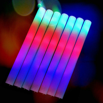 Large Number Seven Color Frequency Conversion Sparkling Sponge Fluorescent Stick Bar Party Concert Foam Atmosphere Should Help With Withprops