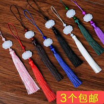 Retro Jade panes buckle tassel pendant bag hanging fan Hanfu cheongsam press placket buckle accessories hanging ears