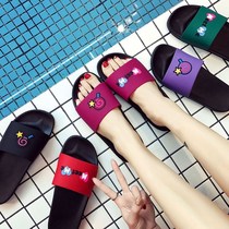 Summer shoes 2018 new cute non-slip thick soled ladies men and women creative slippers female student dormitory bathroom