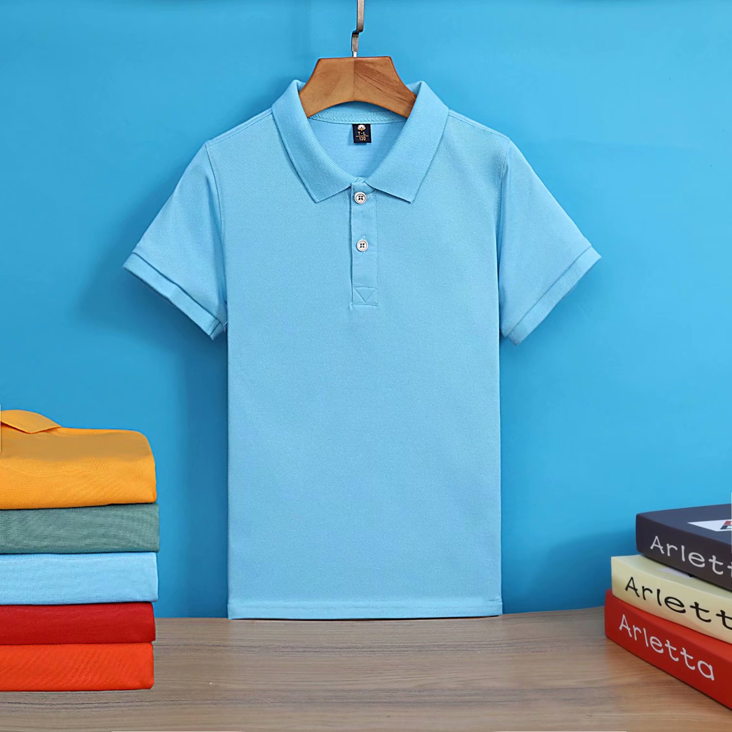 Children's polo shirt custom t-shirt work clothes lapel short-sleeved advertising cultural shirt work clothes printed logo embroidery