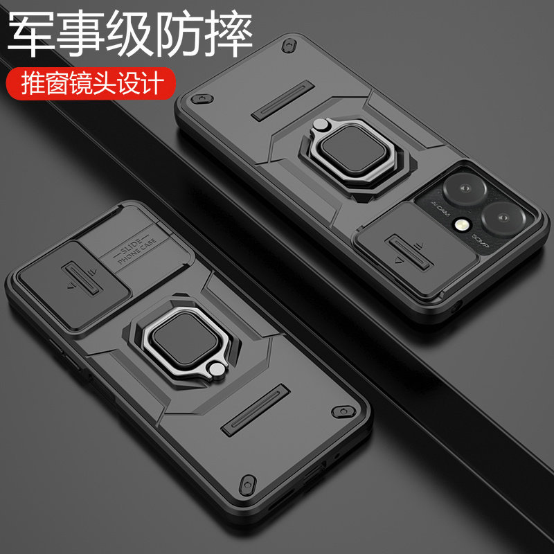 Redmi 13c acrylic mecha phone case with lens