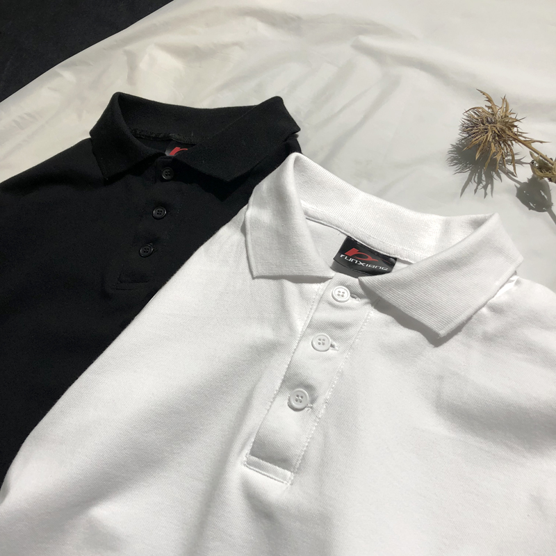 Mùa thu Nhật Bản rắn màu đơn giản áo thun dài tay nam cotton cotton thương hiệu mùa thu trẻ sinh viên áo thun áo phông có cổ