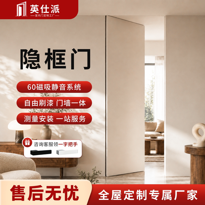 Invisible Aluminum-Wood Door with Hidden Frame, Flush Door, Film Wall, Hidden Door, Painted Door, Italian Minimalist Door Frame, Same-Color Ultra-Narrow Frame Invisible Aluminum-Wood Door with Hidden Frame, Flush Door, Film Wall, Hidden Door, Painted Door, Italian Minimalist Door Frame, Same-Color Ultra-Narrow Frame