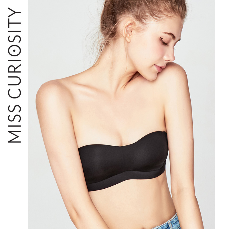 Curious Miss Bra Strapless Underwear Women's Underwear No Underwire Bra Bra Markless Invisible Bra Non-Slip Wrap Summer