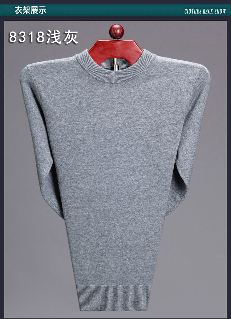 Chống mùa giải phóng mặt bằng trung niên người đàn ông cổ tròn áo len trung niên áo len cha cashmere áo len dày người đàn ông áo len áo len gile nam