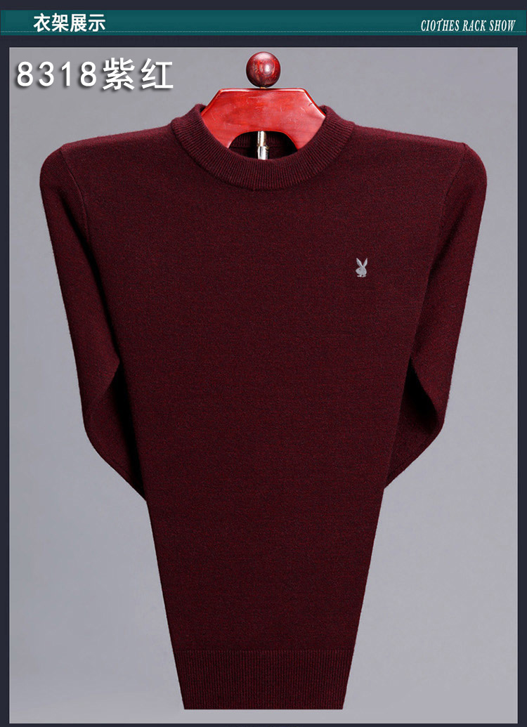 Chống mùa giải phóng mặt bằng trung niên người đàn ông cổ tròn áo len trung niên áo len cha cashmere áo len dày người đàn ông áo len áo len gile nam