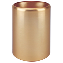 South Trumpet Aluminum Alloy Round Room Bucket Home Trash Can Creativity No Lid Single Layer Living Room Toilet contained