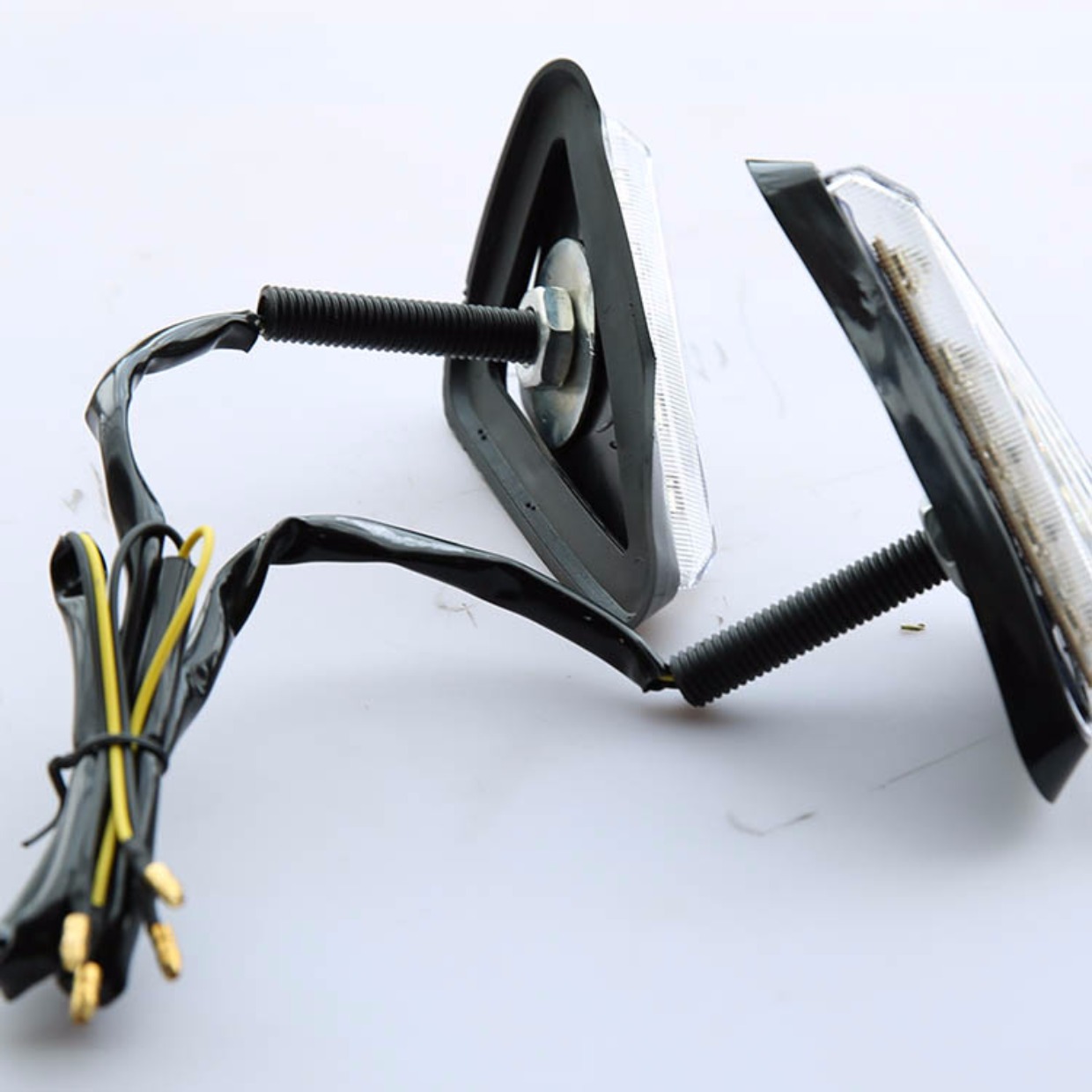 Finto Qiaoge LED điều chỉnh ánh sáng lần lượt ánh sáng tam giác ánh sáng WISP đèn pha điện bật tín hiệu lắp ráp - Đèn xe máy den led xe may