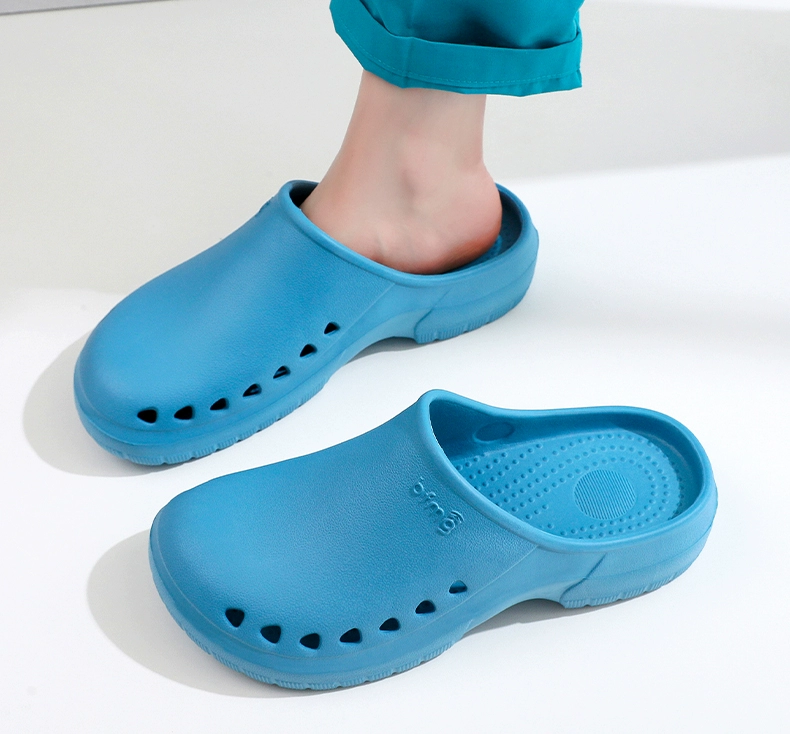 Hospital operating room slippers, surgical shoes, non-slip clogs, men's and women's medical protective shoes, nurse monitoring room toe-cap shoes