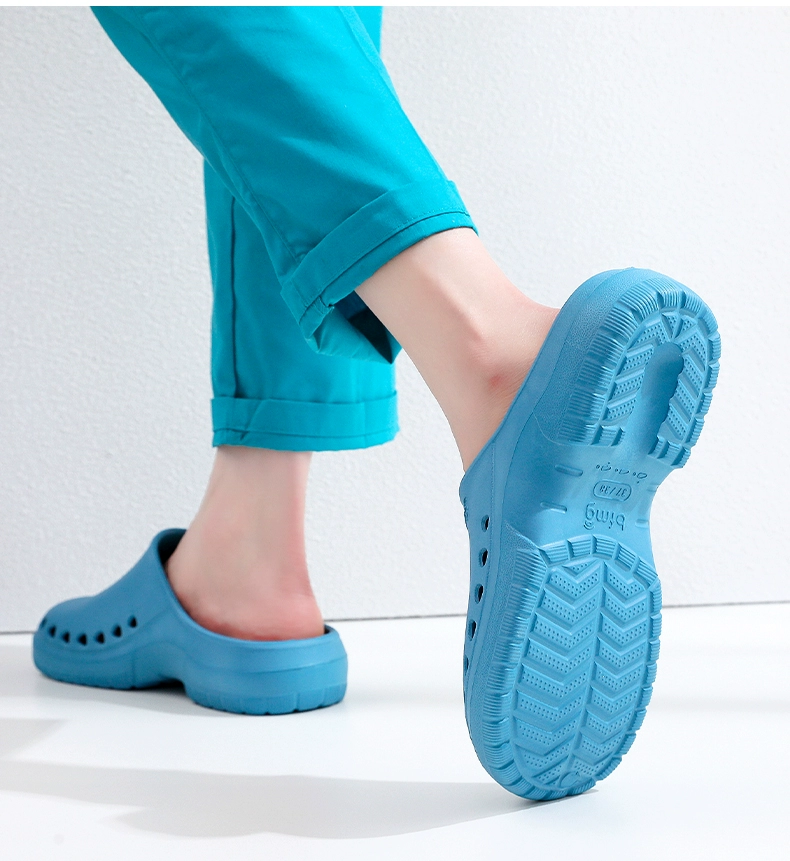 Hospital operating room slippers, surgical shoes, non-slip clogs, men's and women's medical protective shoes, nurse monitoring room toe-cap shoes