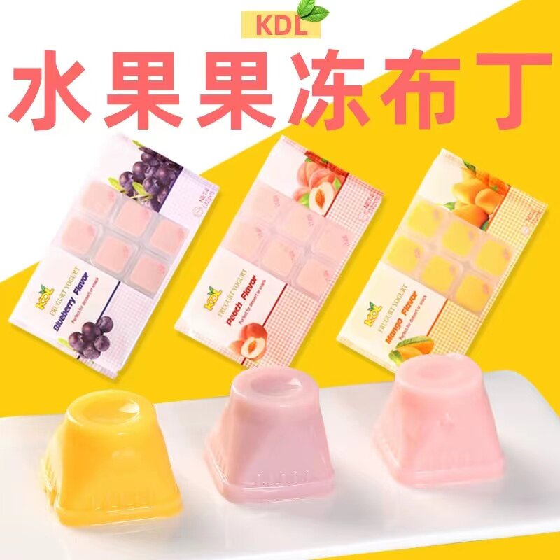 KDL Jelly Malaysia Flavor Fruit Pudding Mango Taste Honey Peach Blueberry Fruit Meat Casual Snacks 480g-Taobao