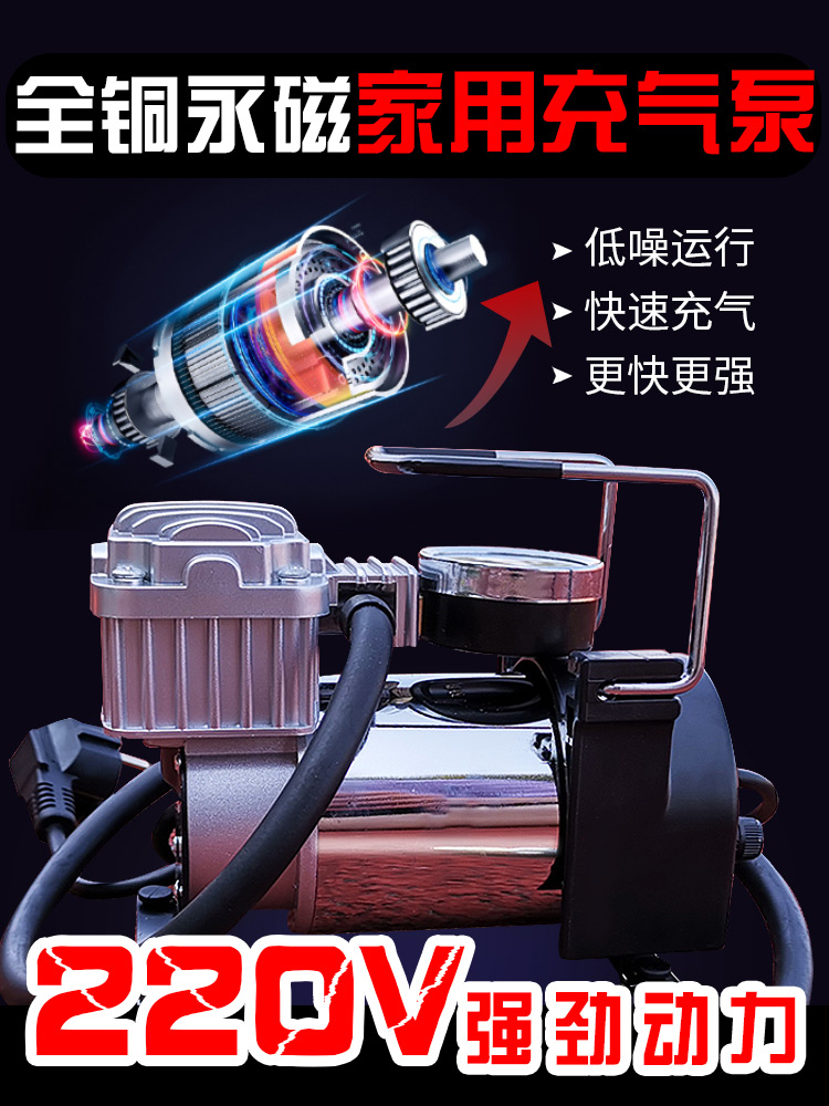 Electric pump equipment Household football basketball Car tire pump Swimming ring Ball 220V air pump