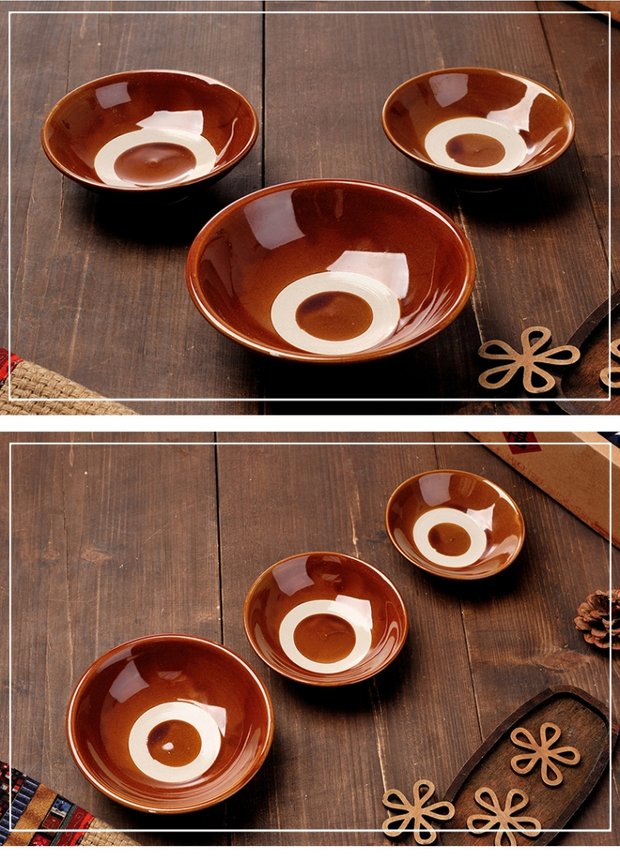 Retro mở đất bát bát đất nung bộ đồ ăn hấp bát nhà cũ kèn bát bát rượu đá bát bát cổ hoài cổ - Đồ ăn tối bộ bát đĩa sứ cao cấp