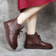 ຫນັງແທ້ Martin boots short boots women's shoes 2024 new spring and autumn high-top mother's shoes beef tendon soft sole toe layer cowhide women's shoes