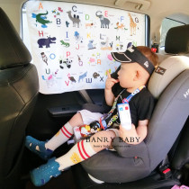 banrybaby Korean summer anti-UV animal fruit pattern baby cognitive sunshade window curtain
