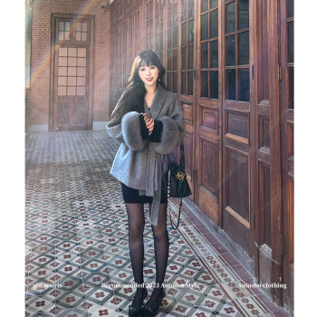 alwaysiris 媛鸢/性价比款！ 2025aw袖口狐狸毛双面羊毛短外套