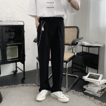 Mr. 2021 new black hanging casual pants mens summer Korean fashion slim casual casual mop pants