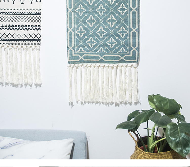 Tapestry dệt ins giường vải phòng ngủ Tapestry Morocco hộp mét chặn vải tua tấm thảm Bắc Âu - Tapestry tranh thảm treo tường