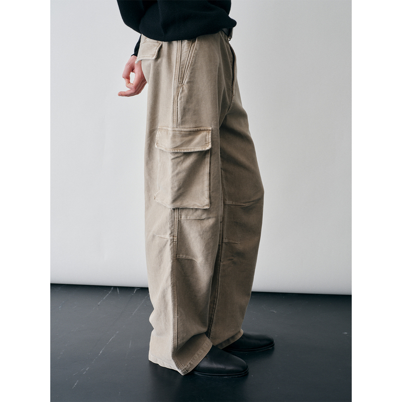 Limpidoculus Japanese Imported 450g Asut Dyed Imitation Mink Leather Cotton Pocket Work Pants Limpidoculus Japanese Imported 450g Asut Dyed Imitation Mink Leather Cotton Pocket Work Pants