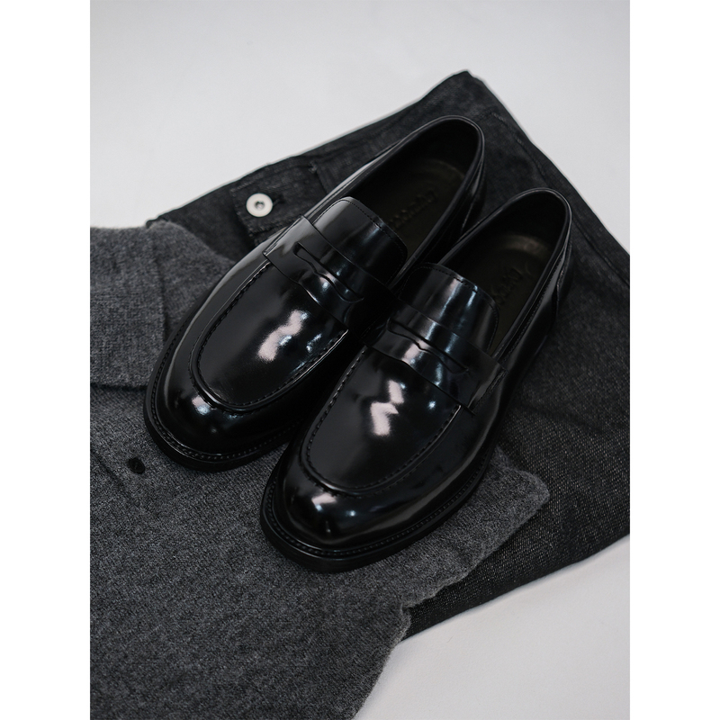 Limpidoculus Italian Imported Genuine Leather "Horse Hip Leather Craft" Handmade Goodyear Loafers Leather Shoes